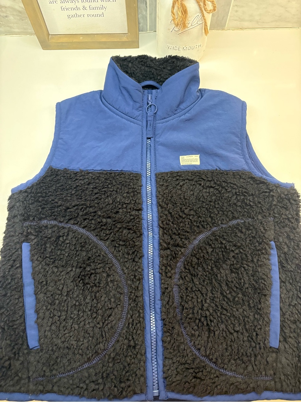 CREWCUTS by J.Crew Boys Colorblock Sherpa Vest